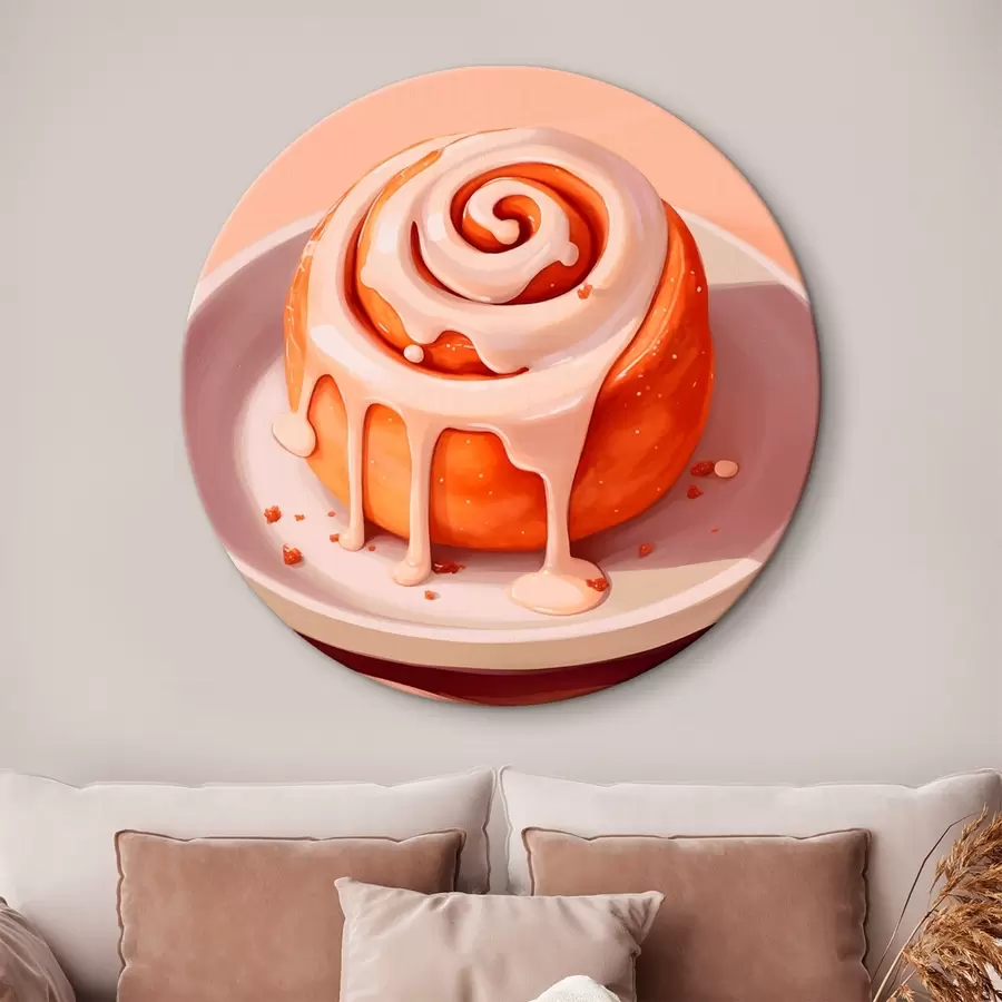 Obraz Škoricový závin s krémovou polevou r46624