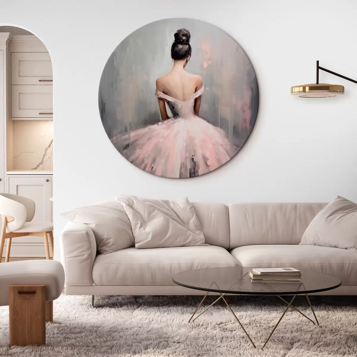 Okrúhle obrazy Balerína r46627