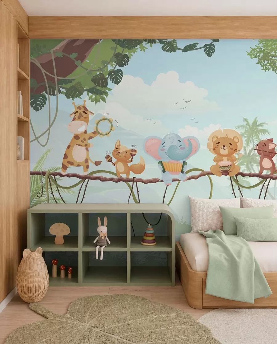 Fototapety Zvieracia kapela v modrej w04505