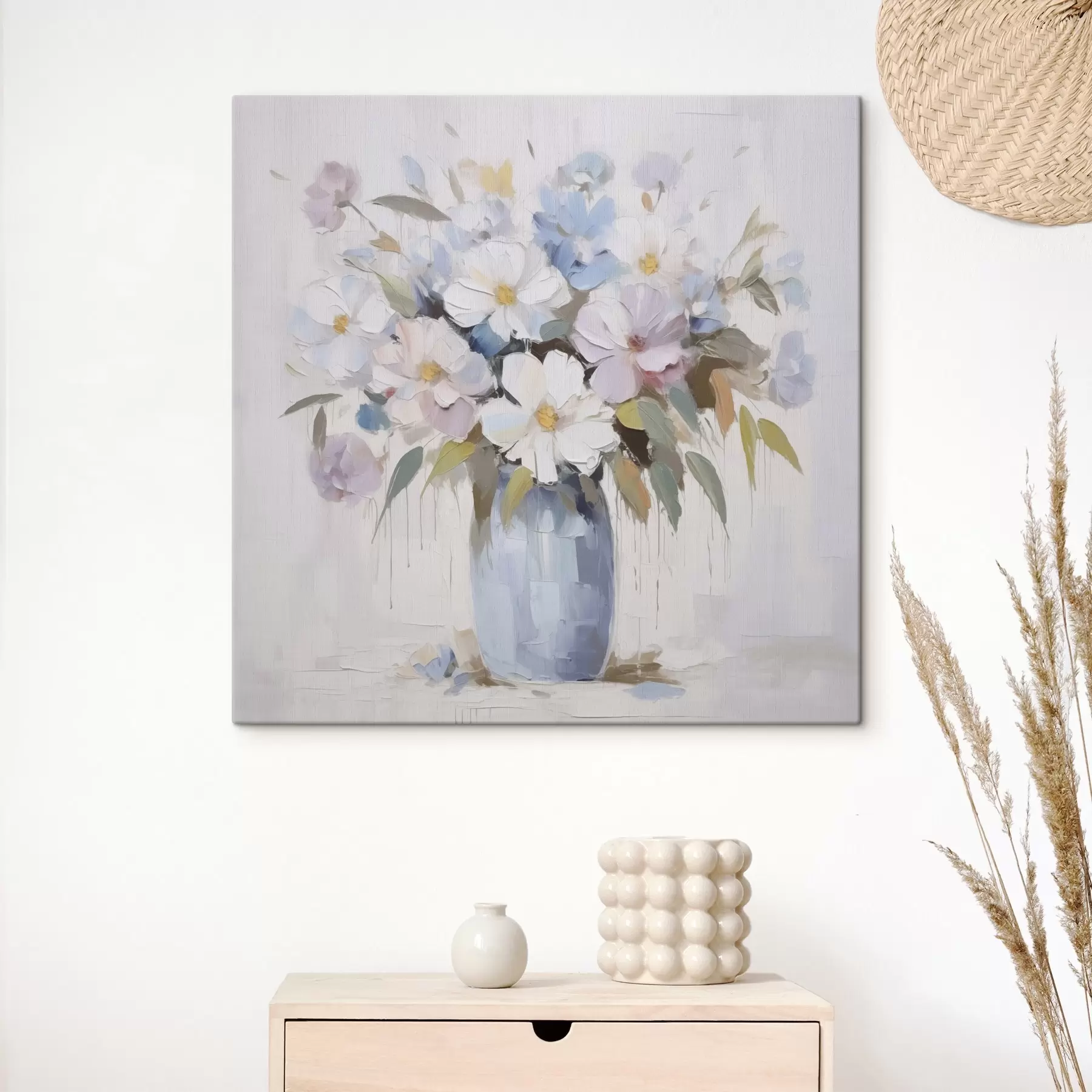 Obraz Kvety vo váze imitácia maľby s46714