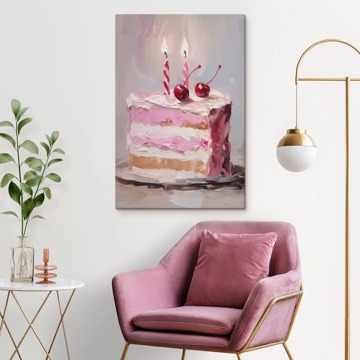 Obraz Kúsok torty napodobňujúci maľbu s46718