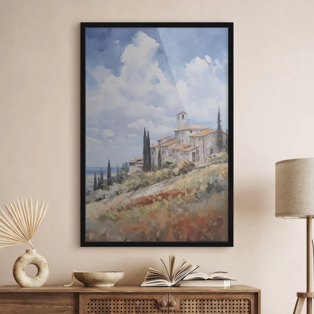 Plagáty Imitácia maľby vidieckej krajiny f46716