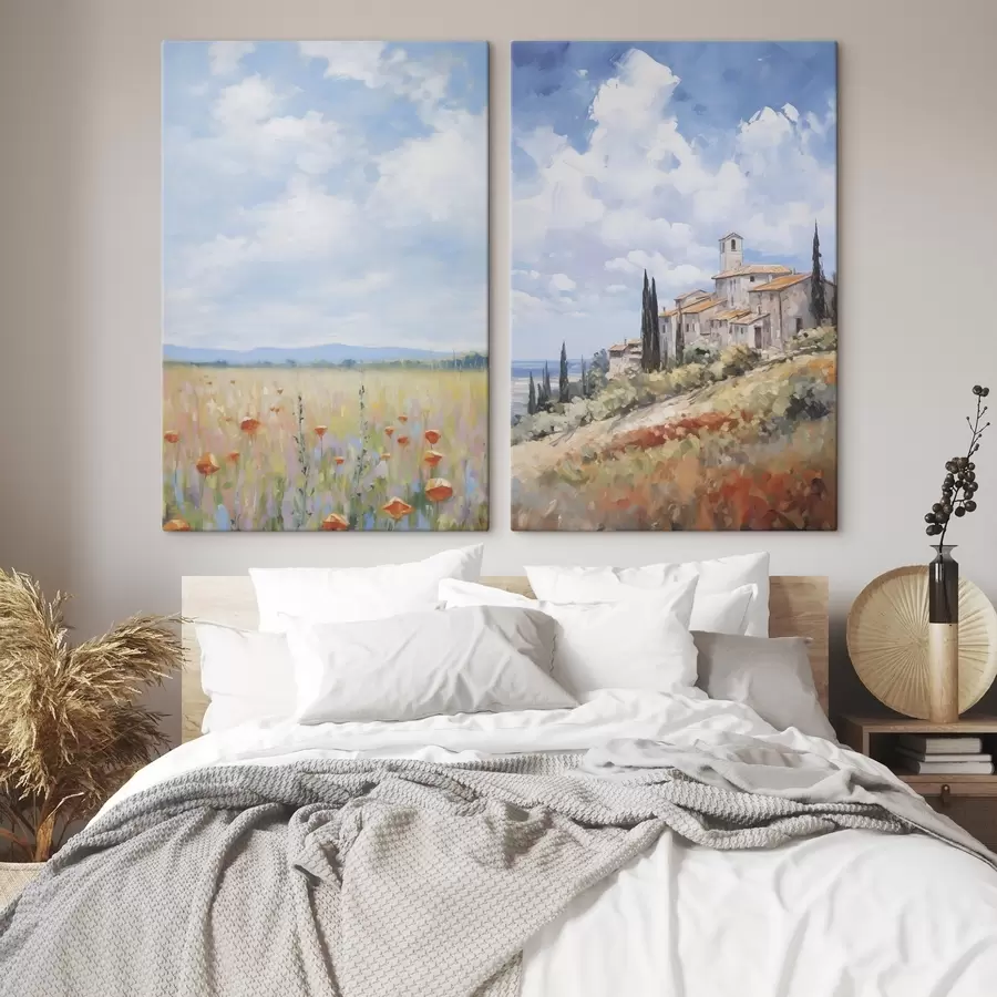 Obraz Imitácia maľby vidieckej krajiny m01018