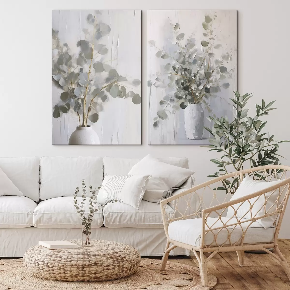 Obraz Vetvičky vo váze imitácia maľby m01020