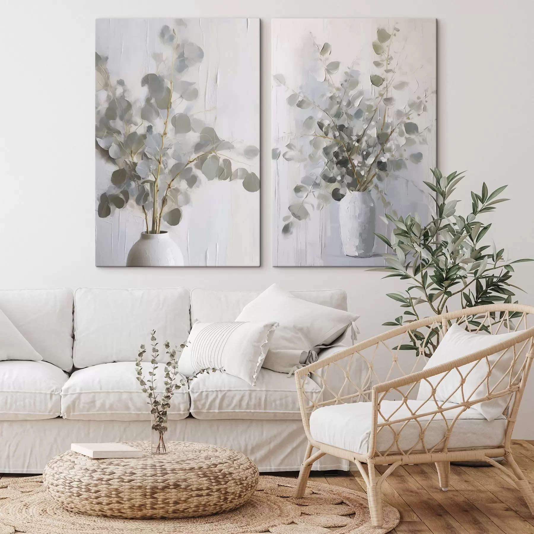 Obraz Vetvičky vo váze imitácia maľby m01020