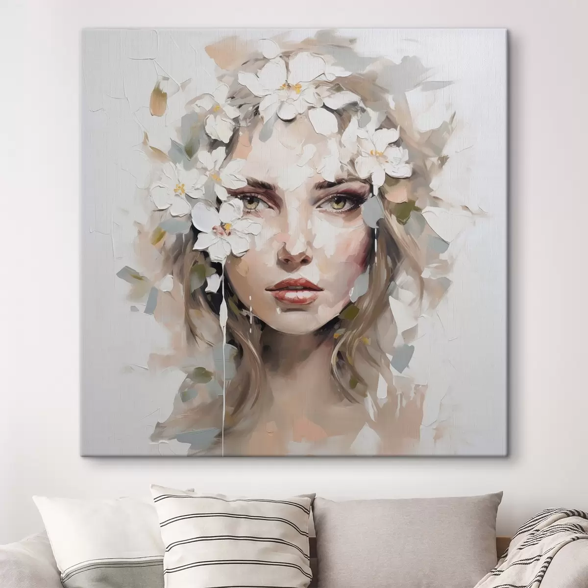 Obraz Abstraktný portrét imitujúci maľbu s46749