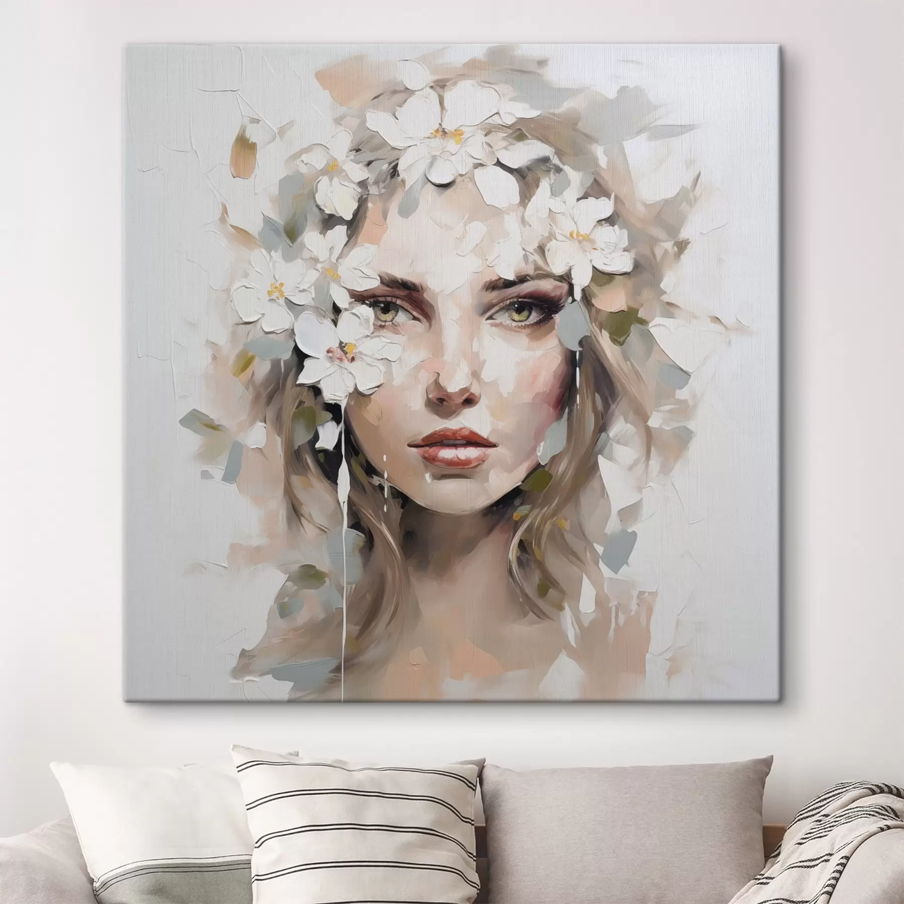 Obraz Abstraktný portrét imitujúci maľbu s46749