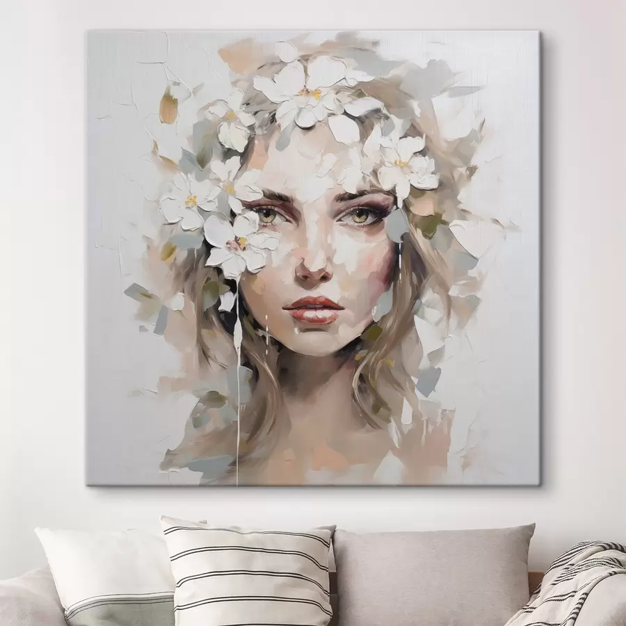 Obraz Abstraktný portrét imitujúci maľbu s46749