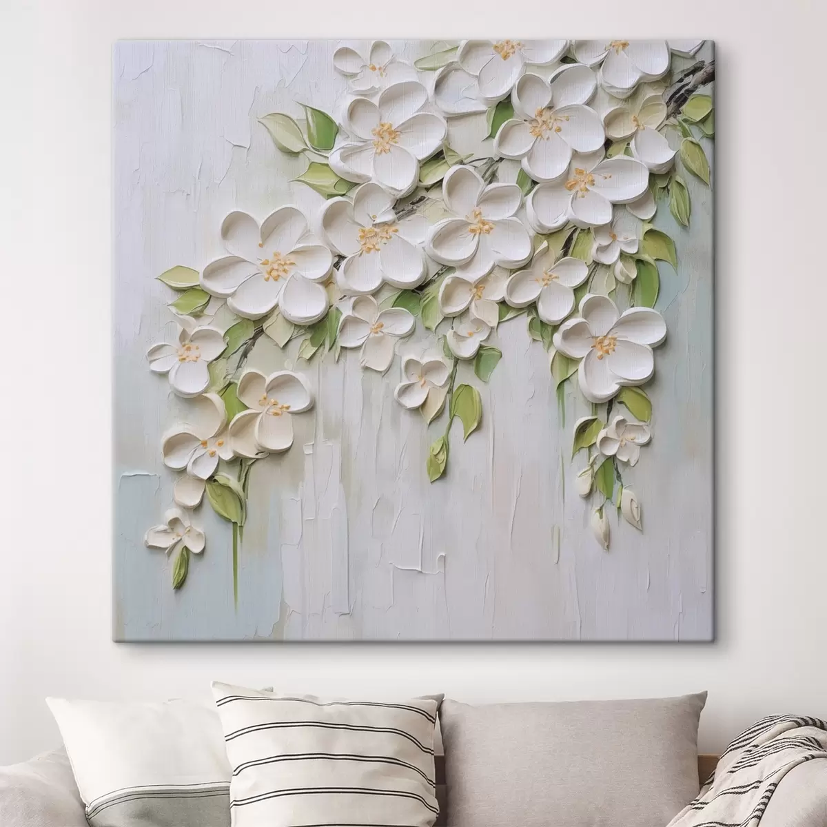 Obraz Abstraktné kvety imitácia maľby s46755