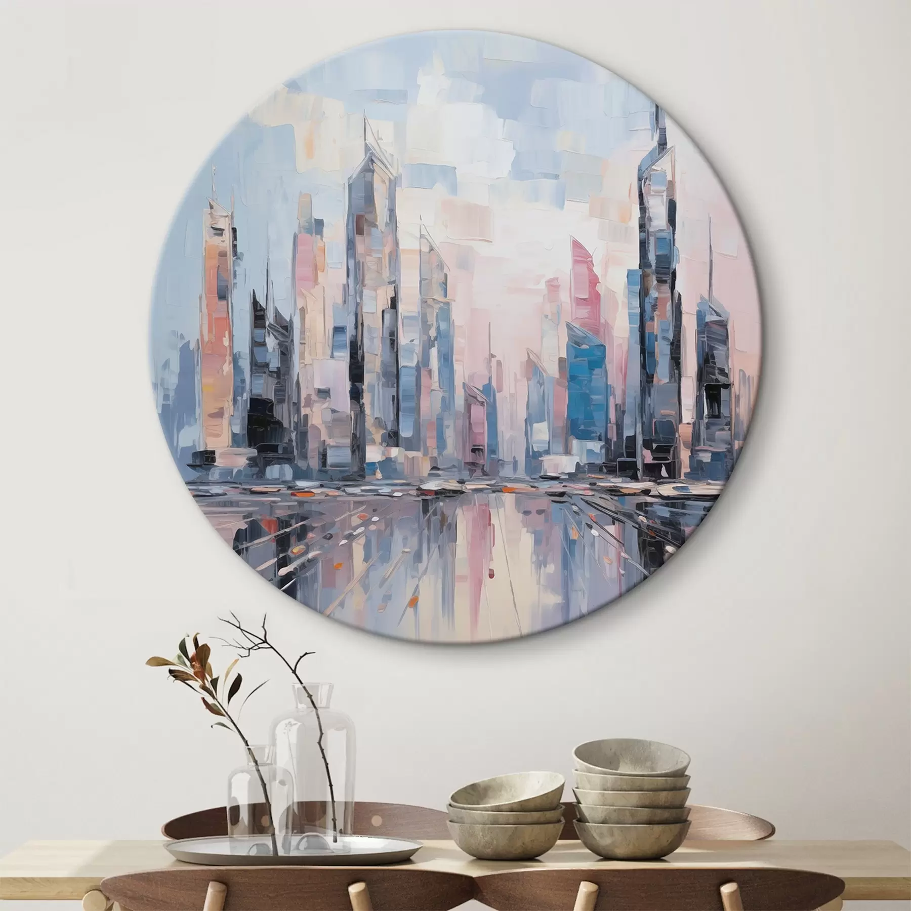 Obraz Abstraktná mestská imitácia maľby r46752