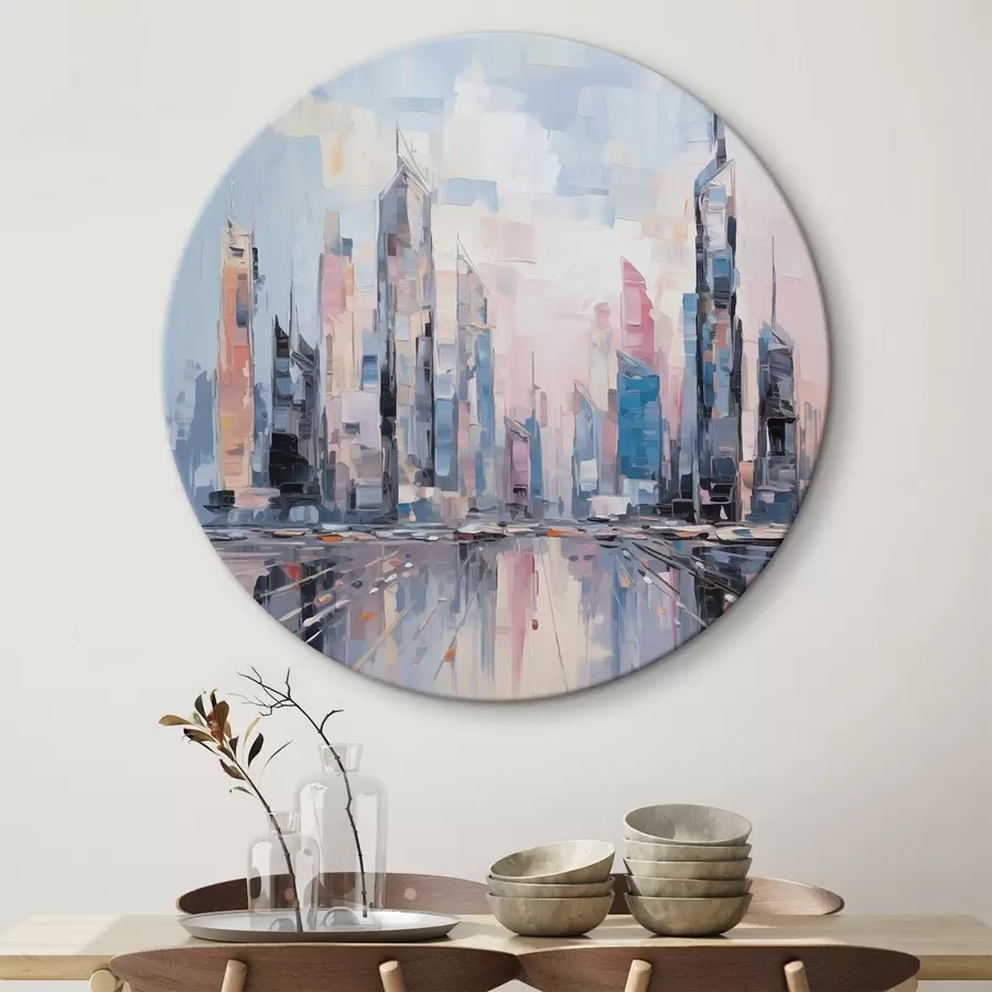 Obraz Abstraktná mestská imitácia maľby r46752