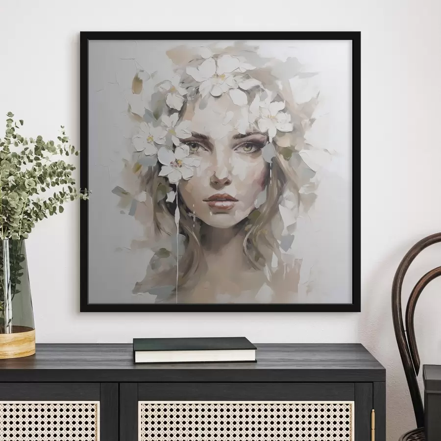 Fototapety Abstraktný portrét imitujúci maľbu f46749