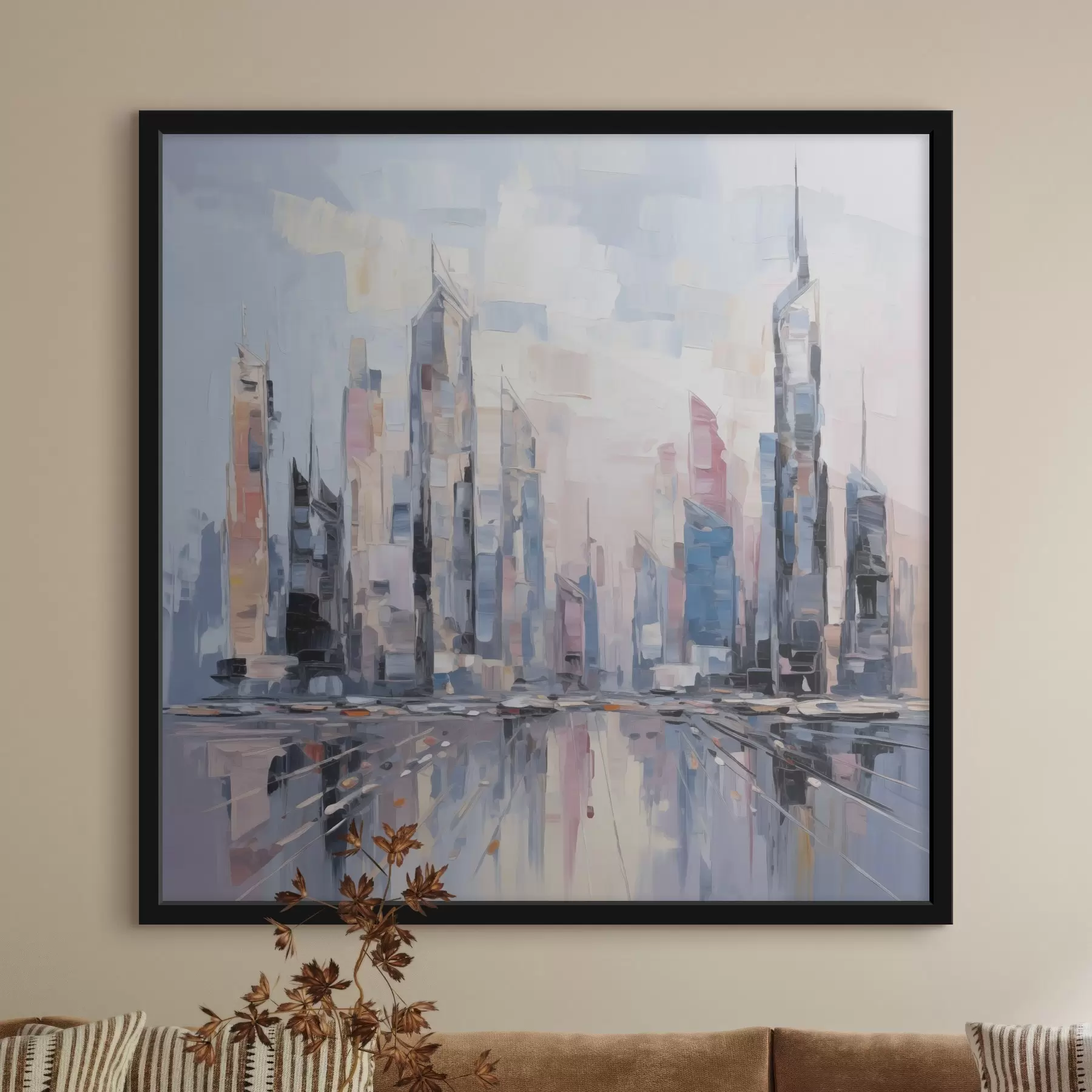 Fototapety Abstraktná mestská imitácia maľby f46752