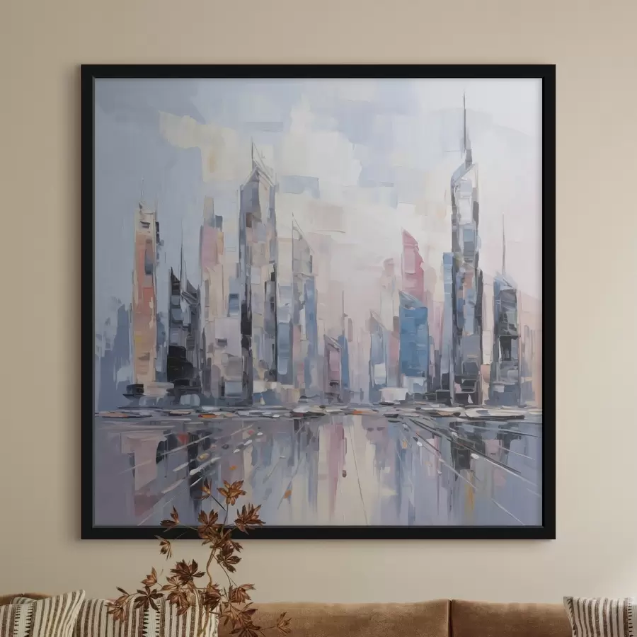 Fototapety Abstraktná mestská imitácia maľby f46752