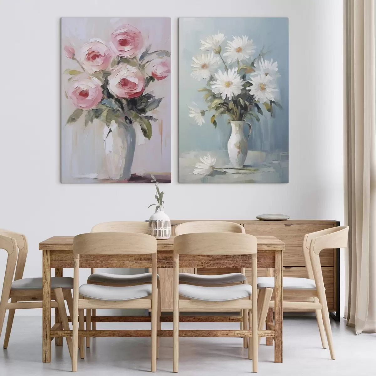 Obraz Kvety vo váze imitácia maľby m01027