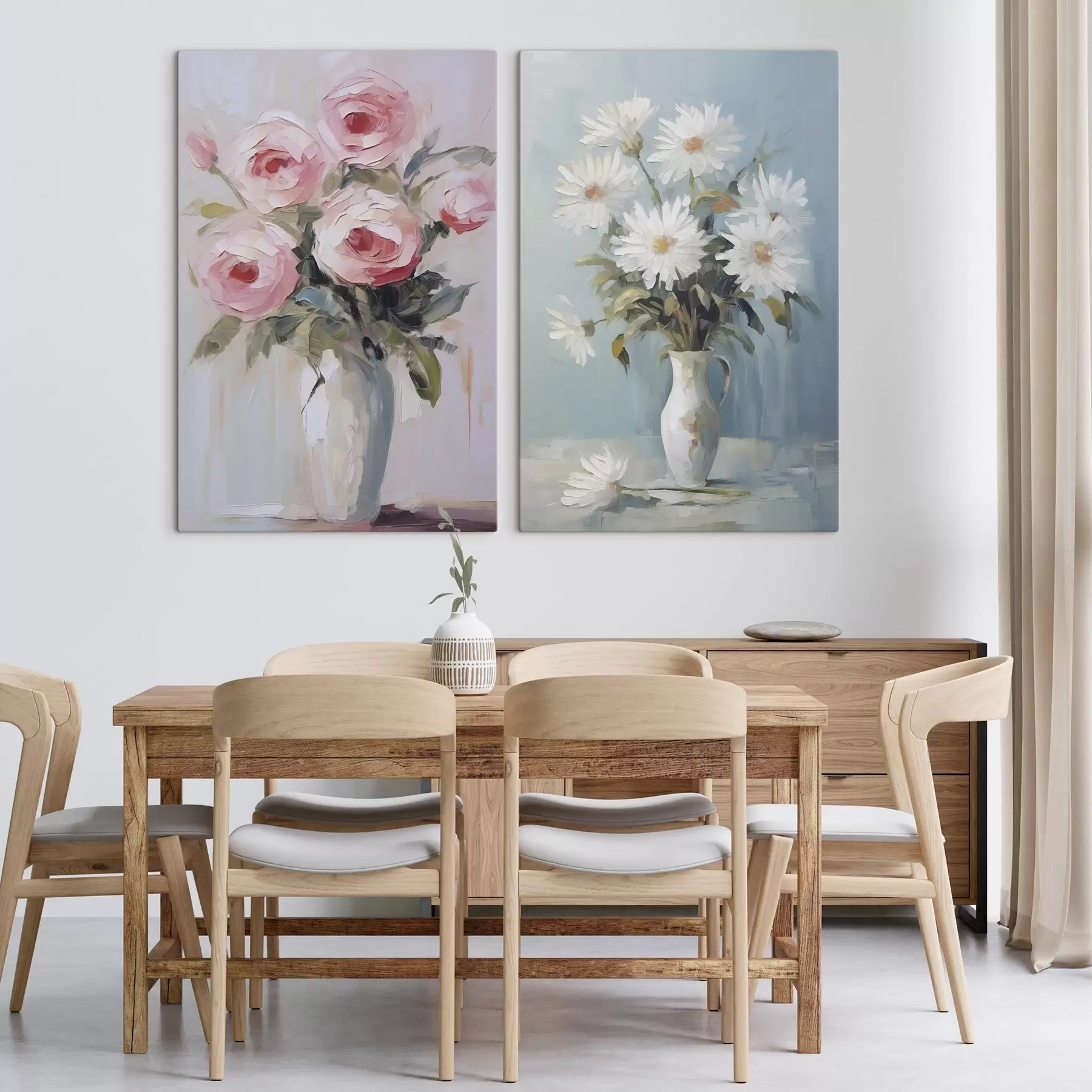 Obraz Kvety vo váze imitácia maľby m01027