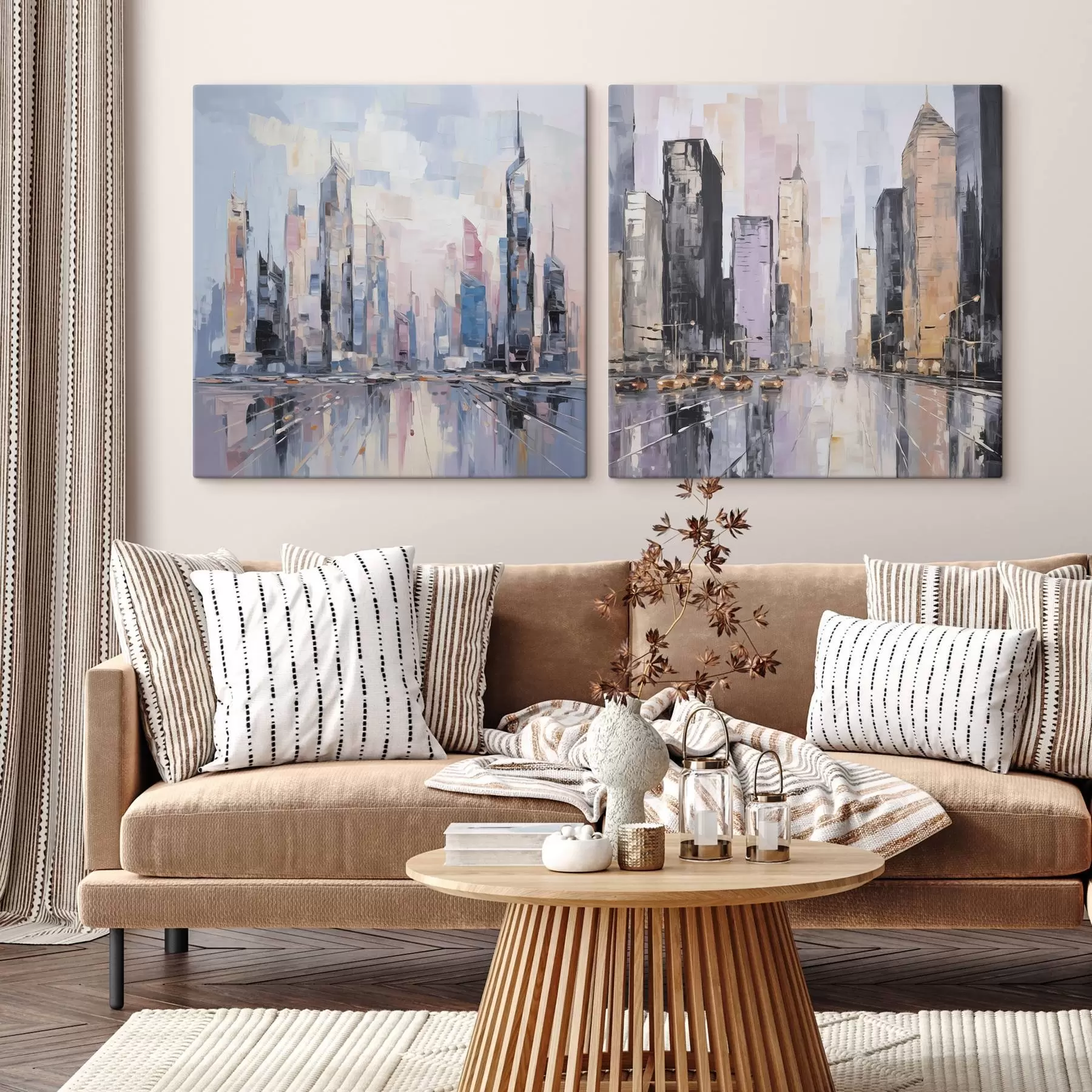 Obraz Abstraktná mestská imitácia maľby m01032