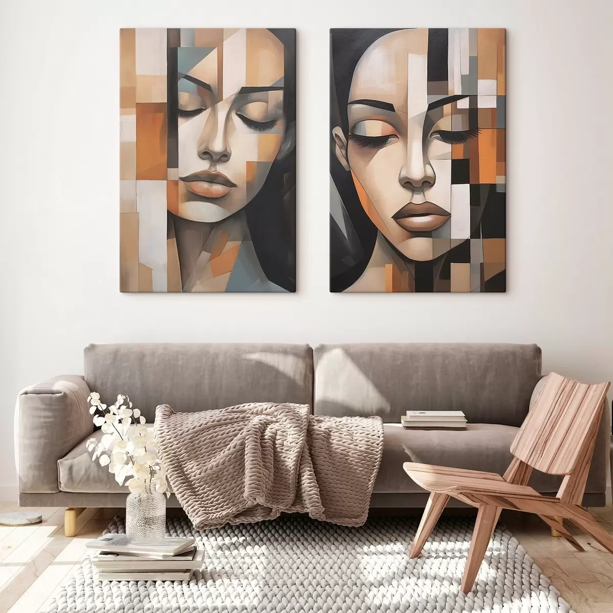 Obraz Kubistický portrét ženy m01023