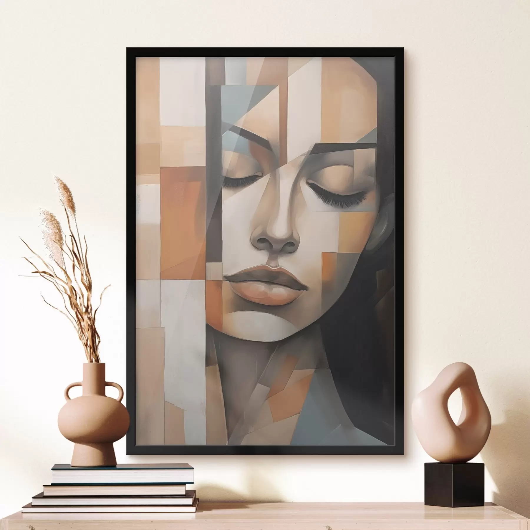 Fototapety Kubistický ženský portrét f46730