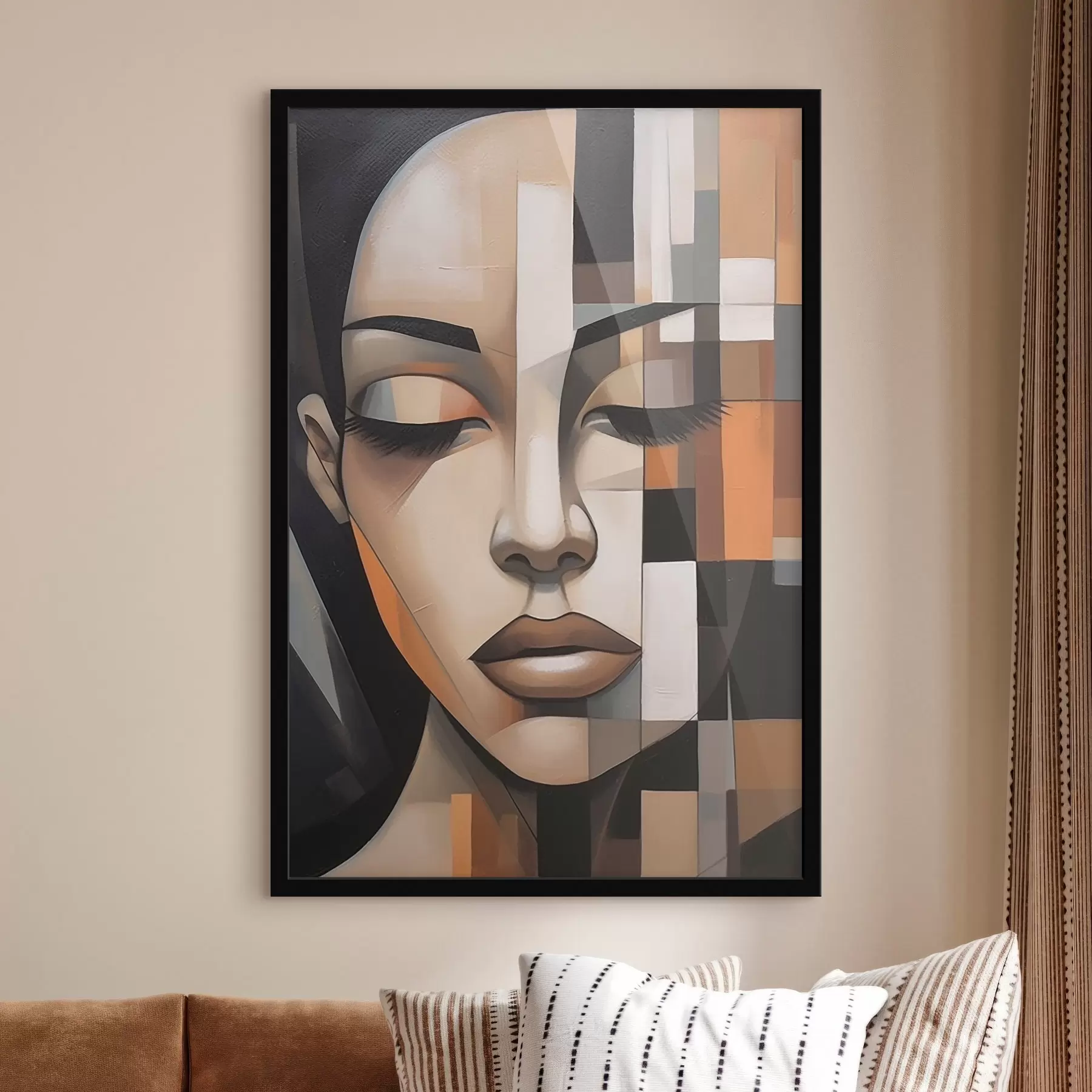 Fototapety Kubistický ženský portrét f46731