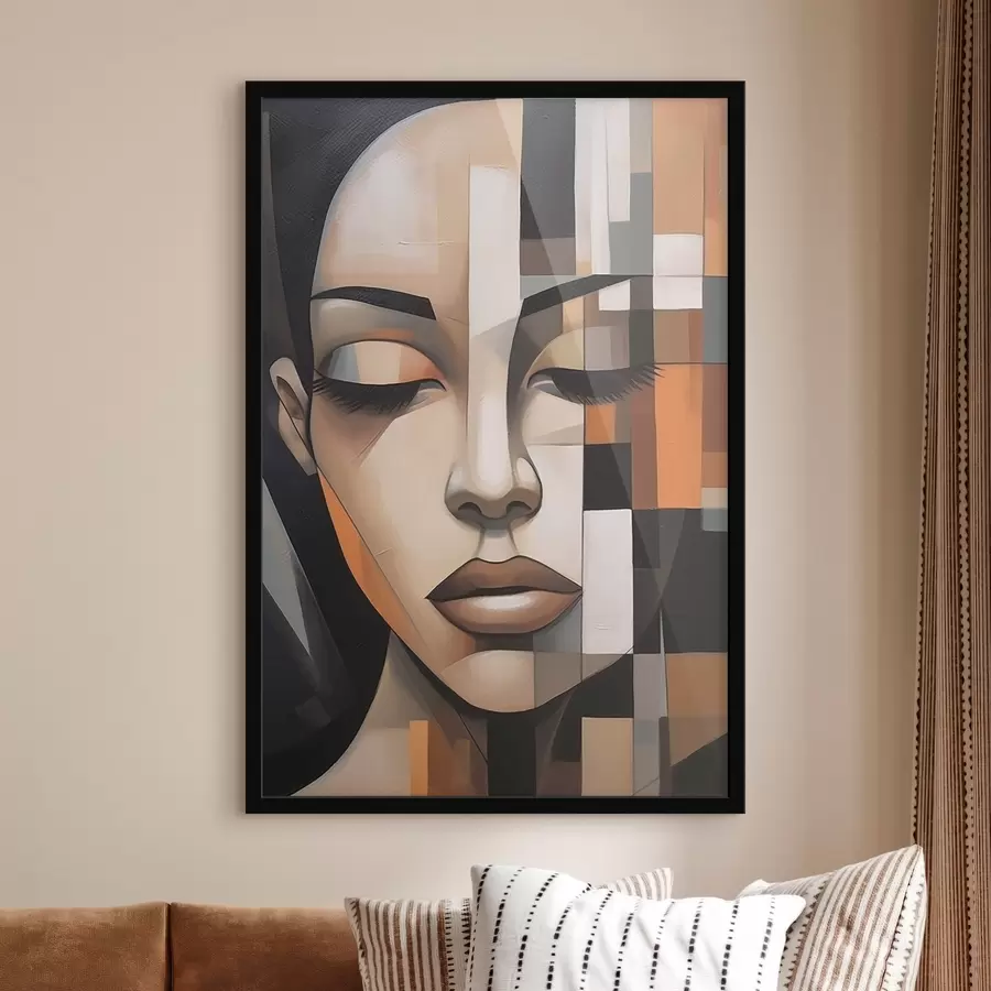 Fototapety Kubistický ženský portrét f46731