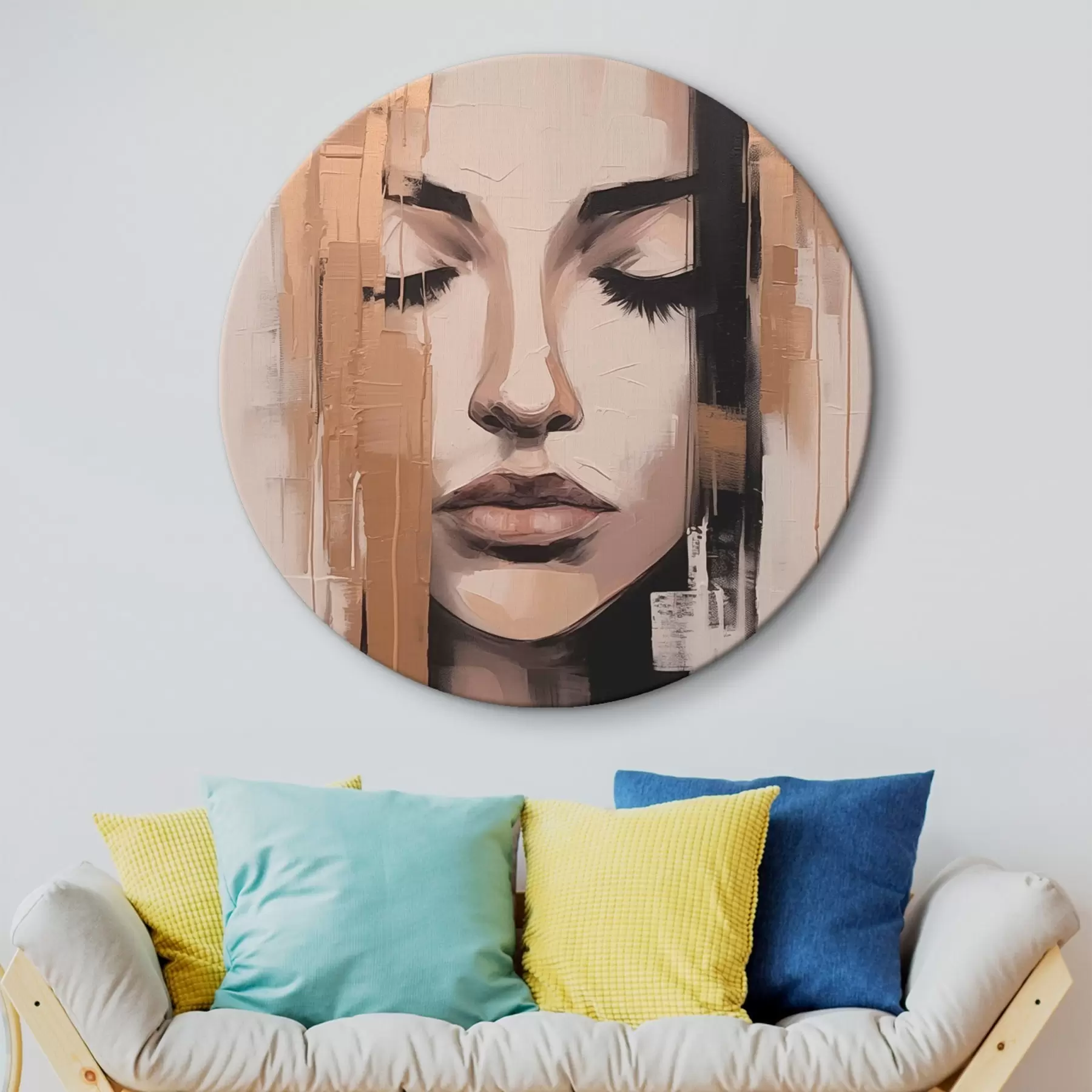 Obraz Portrét ženy. Abstraktné ťahy štetcom r46733