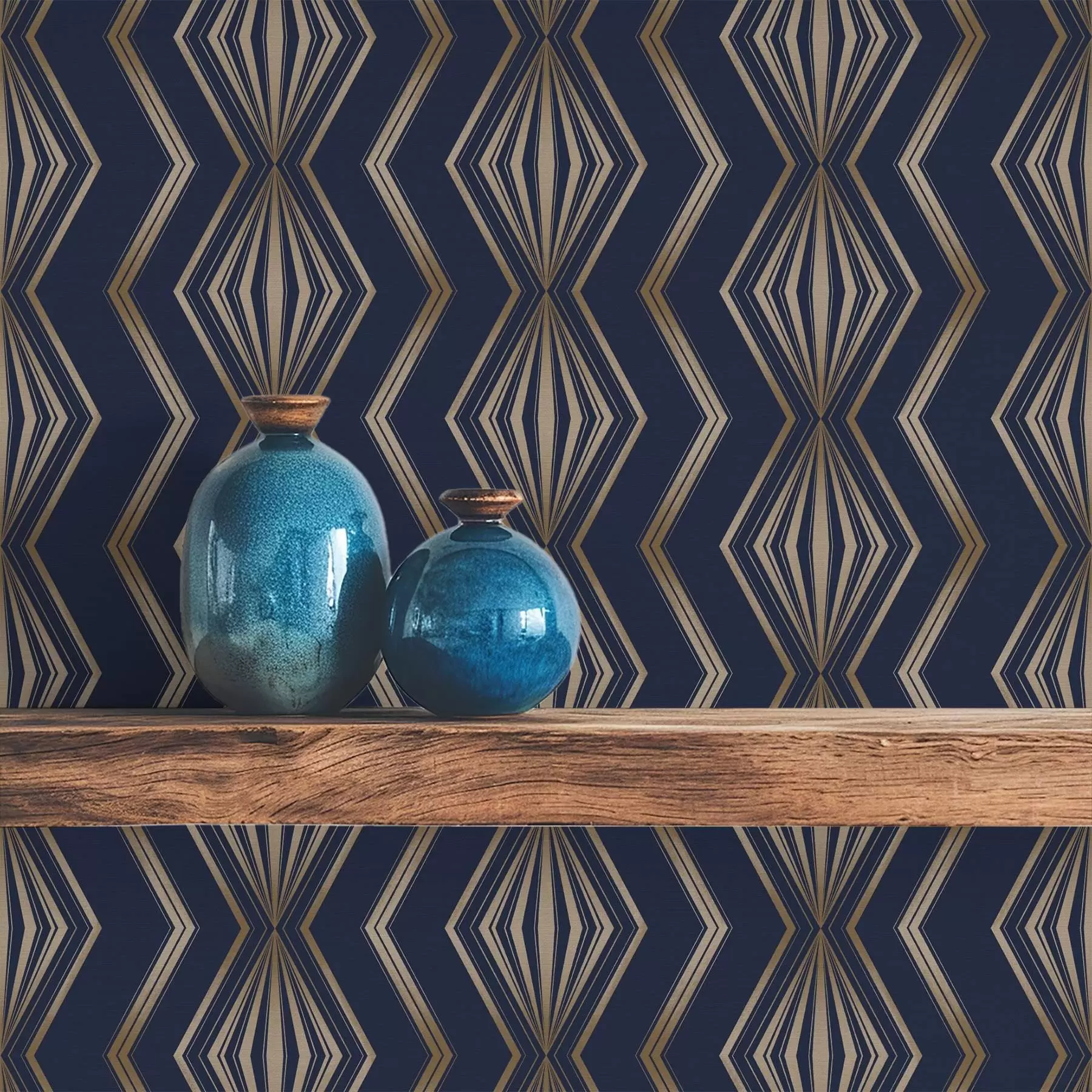 Fototapety Tmavomodrý geometrický vzor s diamantmi a00973