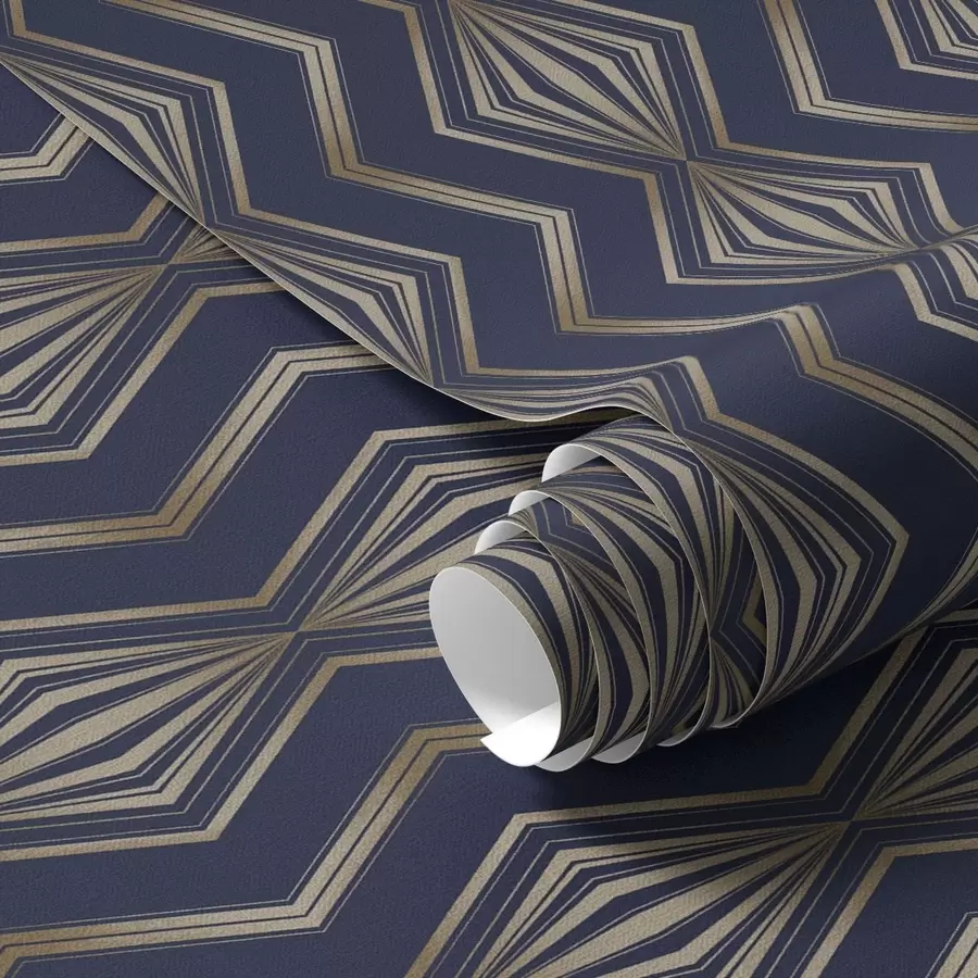 Fototapety Tmavomodrý geometrický vzor s diamantmi a00973