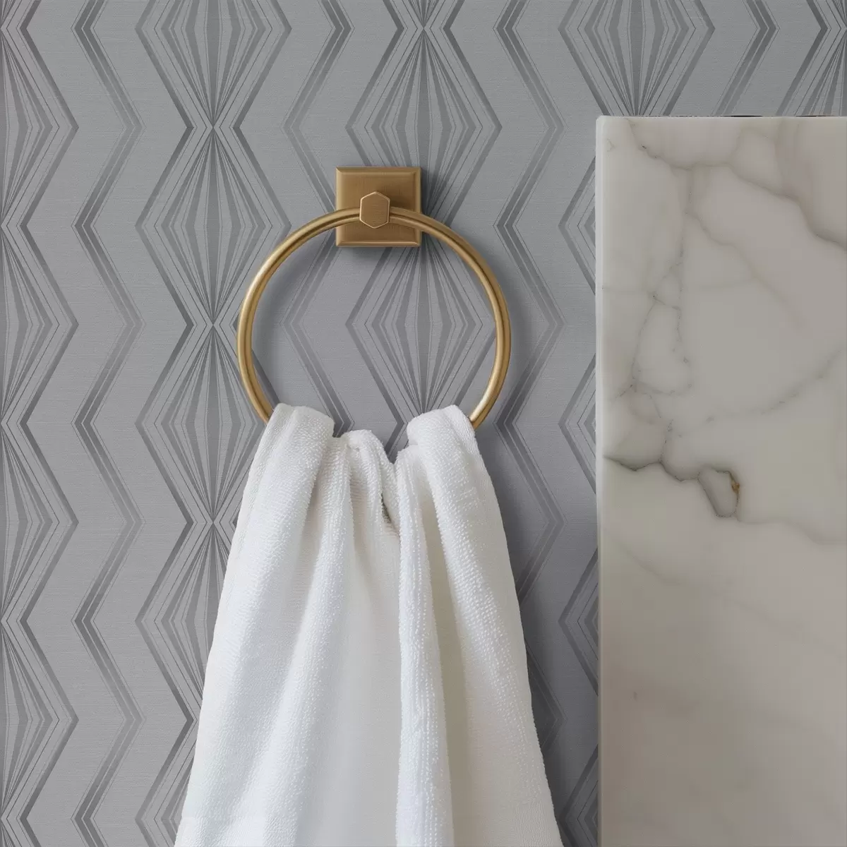 Tapety Svetlošedý geometrický vzor s diamantmi a00973v2