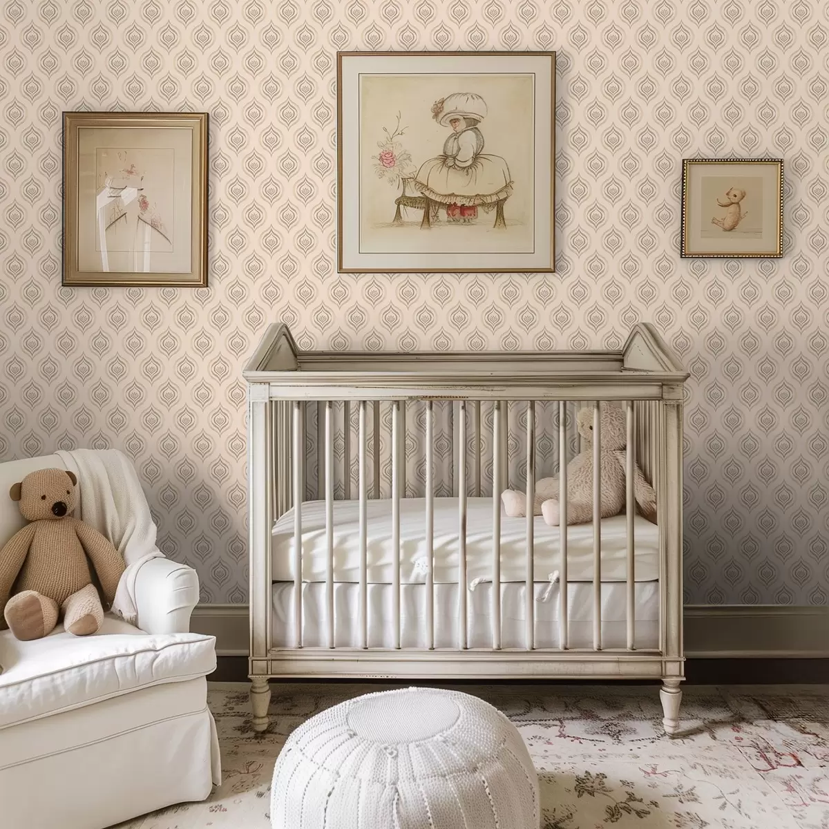 Tapety Práškové kvapôčkové motívy s kvetinou na teplom pozadí a00977v2