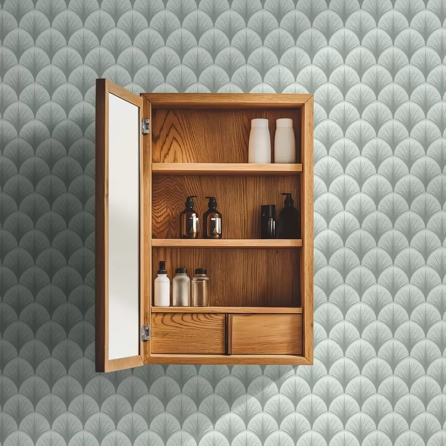 Fototapety Mätové oblúky s lúčmi na jemnom zelenkastom pozadí a00978v2