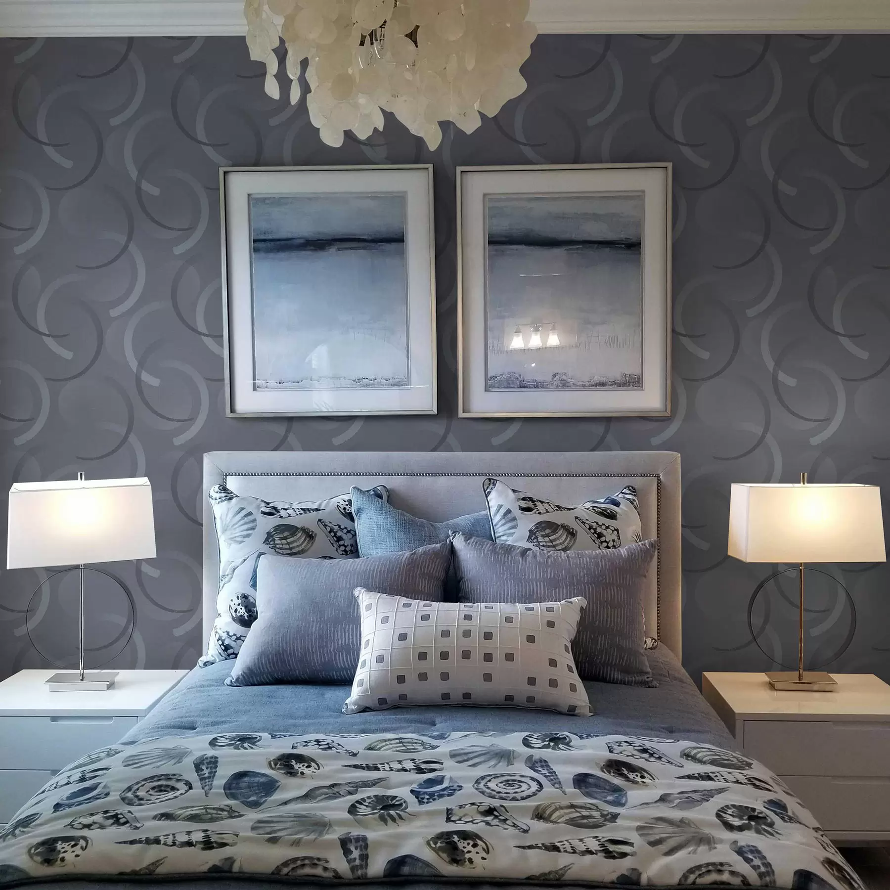 Fototapety Sivé polkruhy a rozmazané kruhy na textúrovanom pozadí a00981