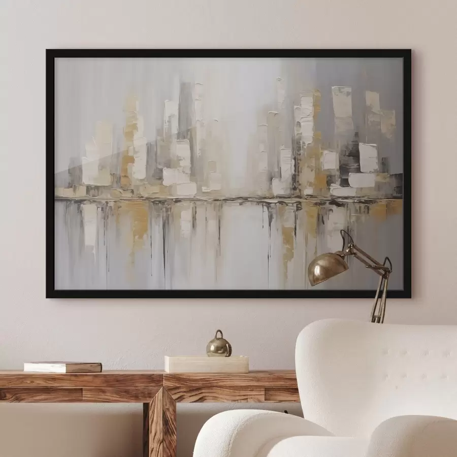 Fototapety Abstraktná mestská imitácia maľby f46761