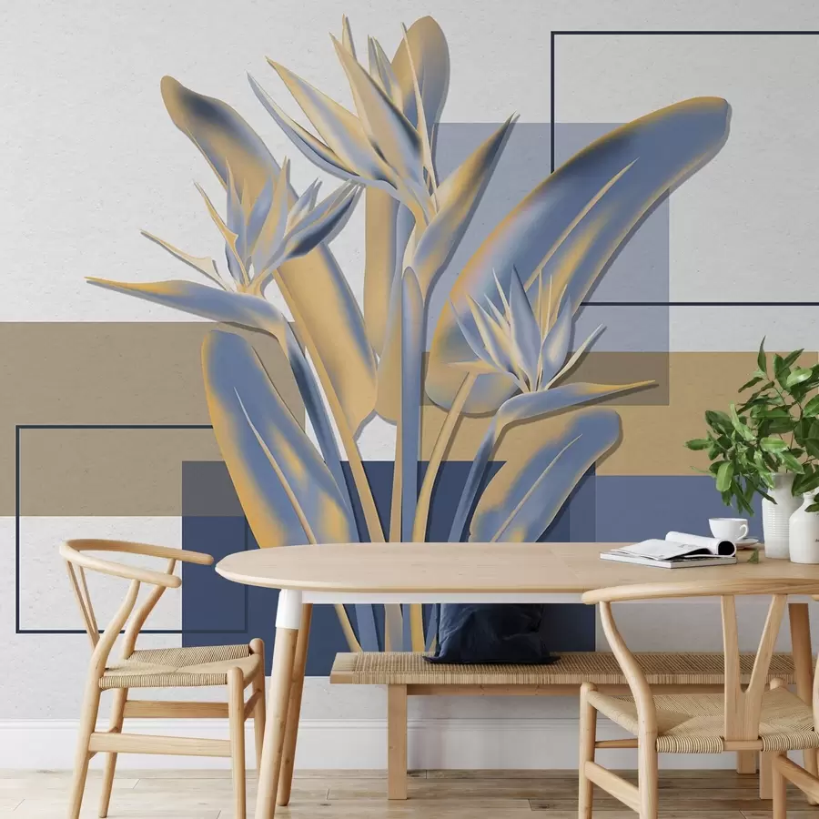Fototapety Strelitzia a geometria w04949v1