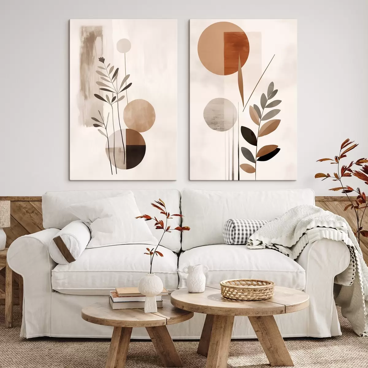 Obraz Abstrakcie s rastlinami m01036