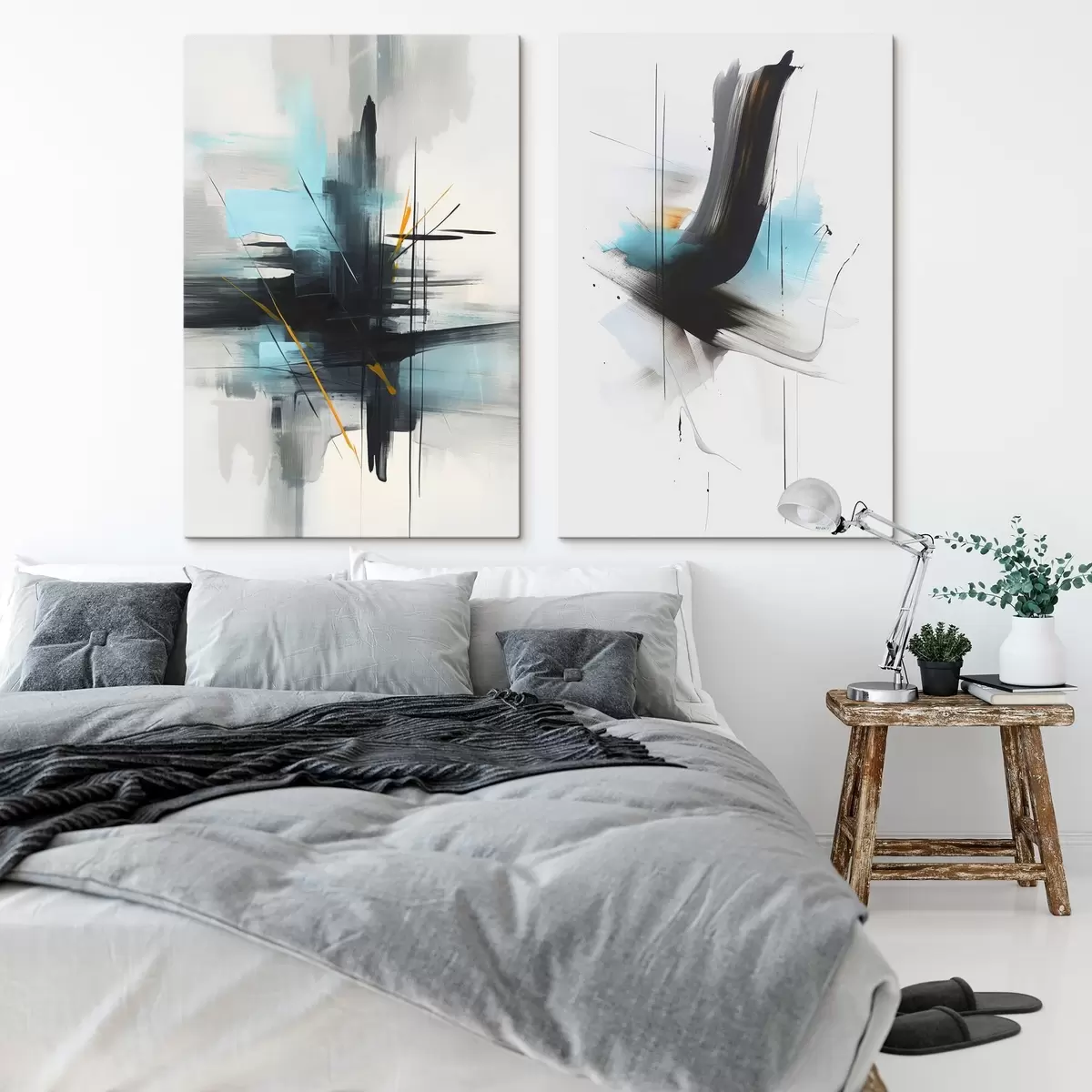 Obraz Abstrakcia s imitáciou špliechancov a ťahov štetcom m01037