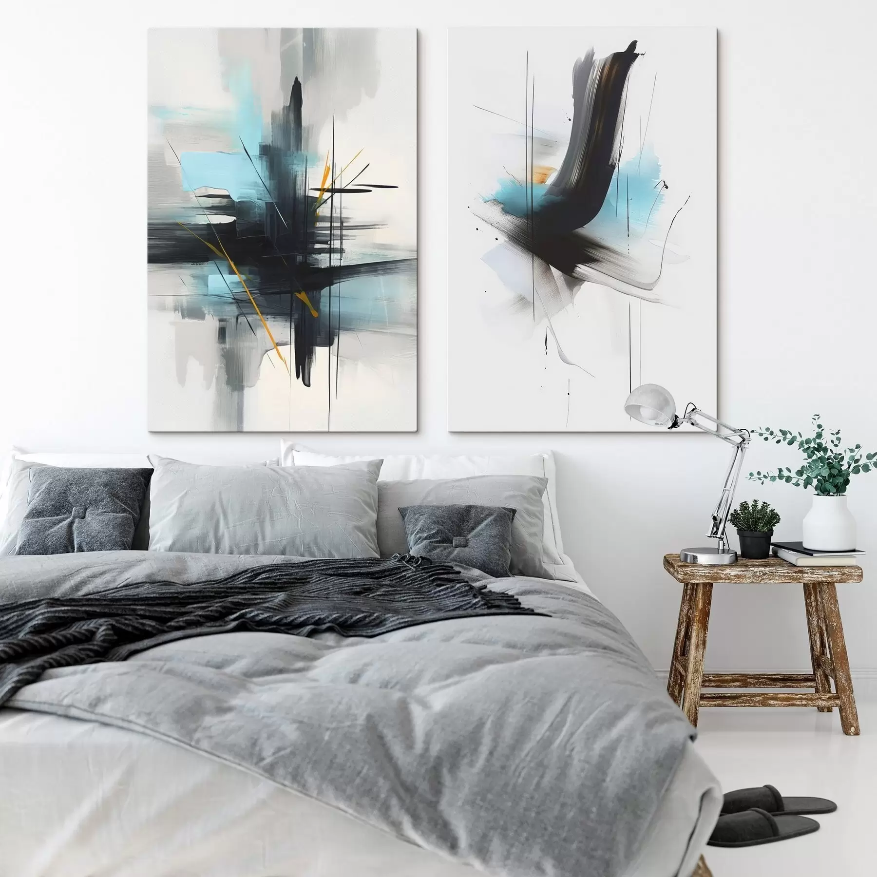 Obraz Abstrakcia s imitáciou špliechancov a ťahov štetcom m01037