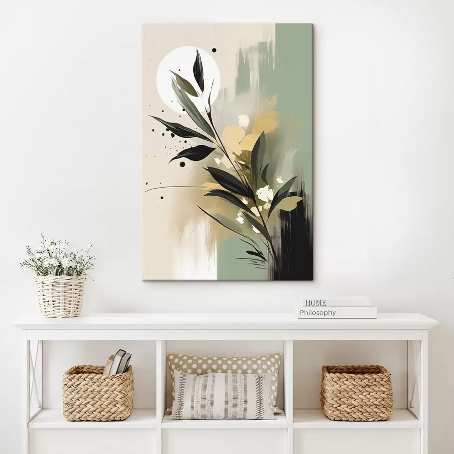 Obraz Abstrakcia s rastlinou s46790