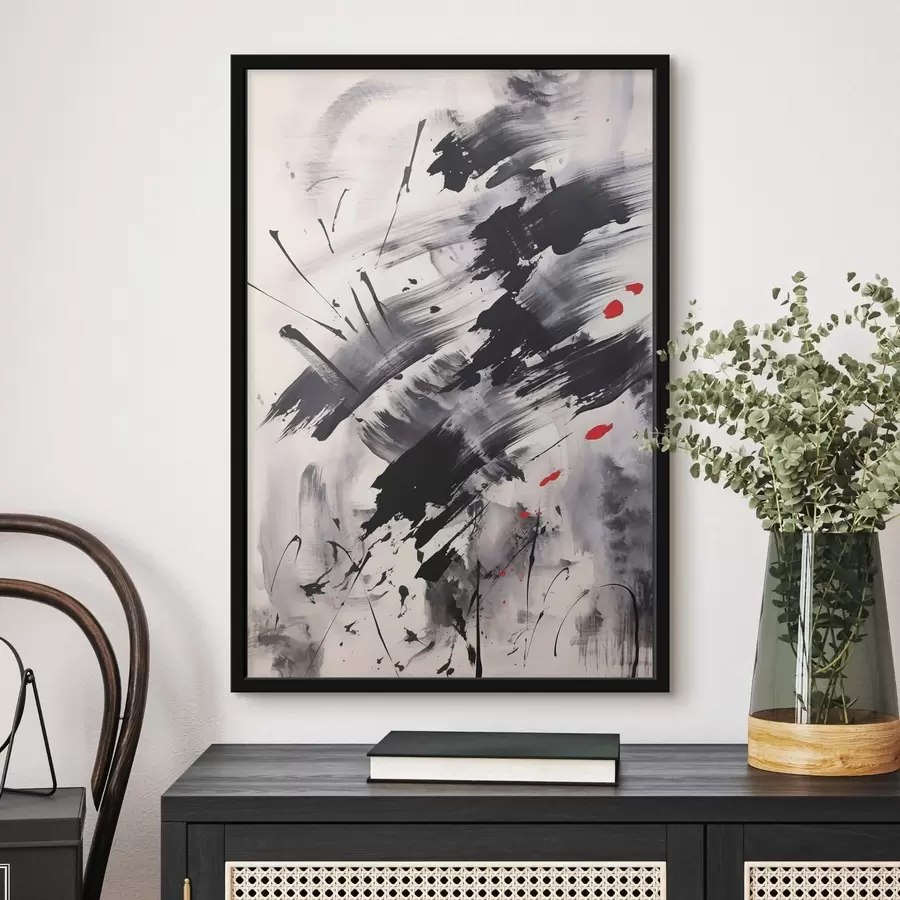 Fototapety Abstrakcia s imitáciou špliechancov a ťahov štetcom f46783