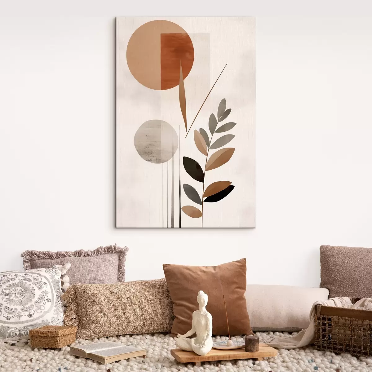 Obraz Abstrakcia s rastlinou s46781