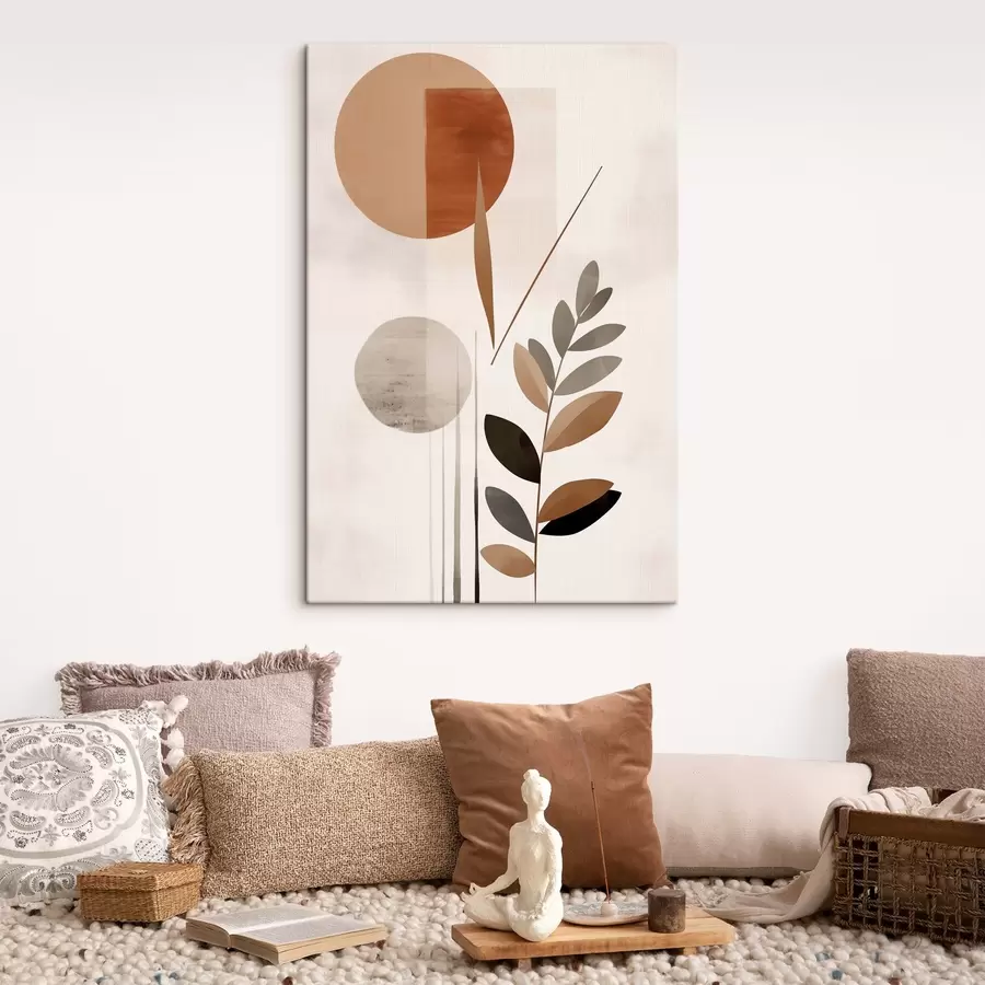 Obraz Abstrakcia s rastlinou s46781