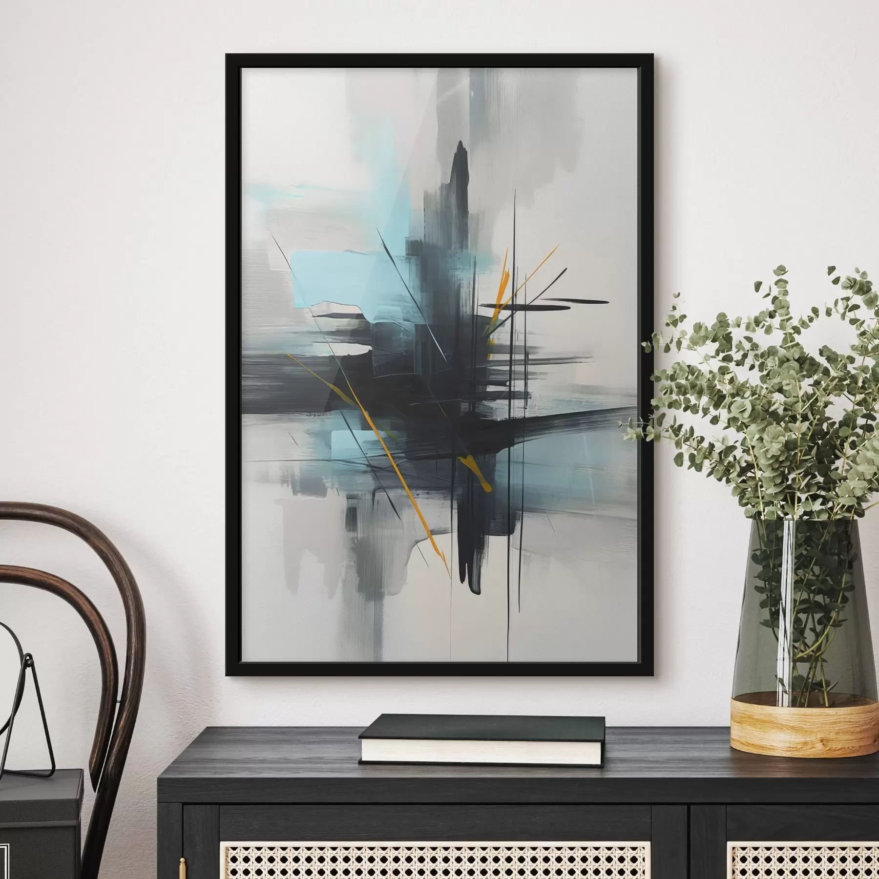 Fototapety Abstrakcia s imitáciou špliechancov a ťahov štetcom f46789