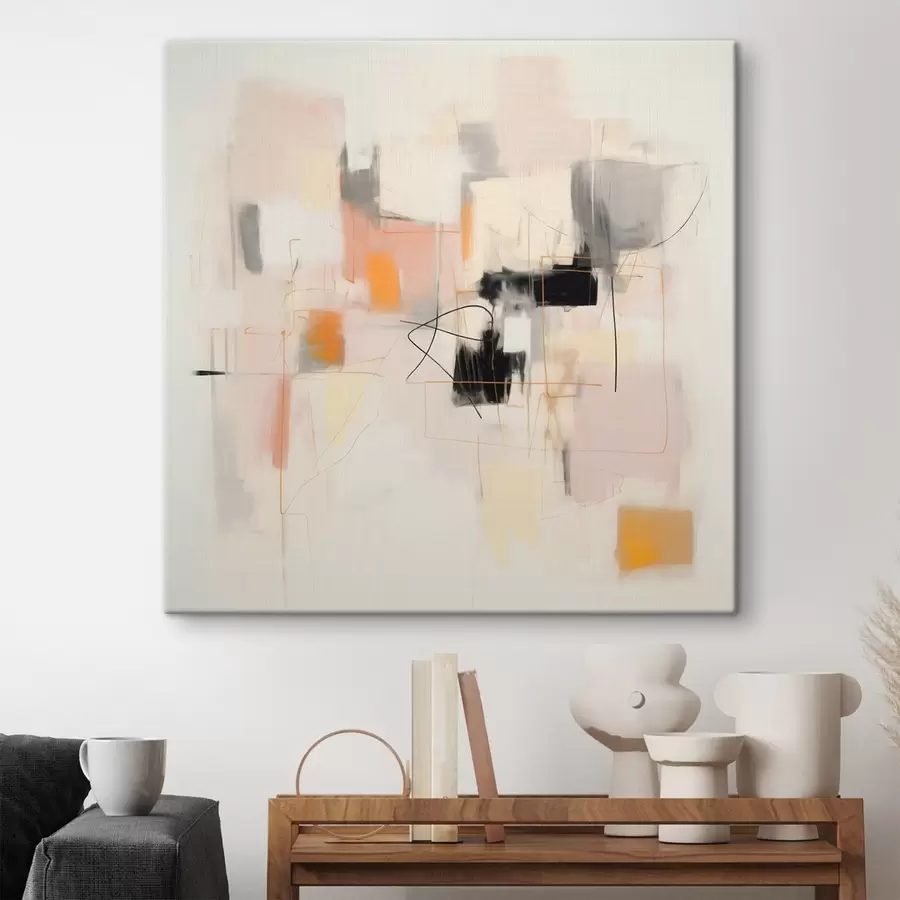 Obraz Minimalistická abstrakcia s jemnými farbami s46638