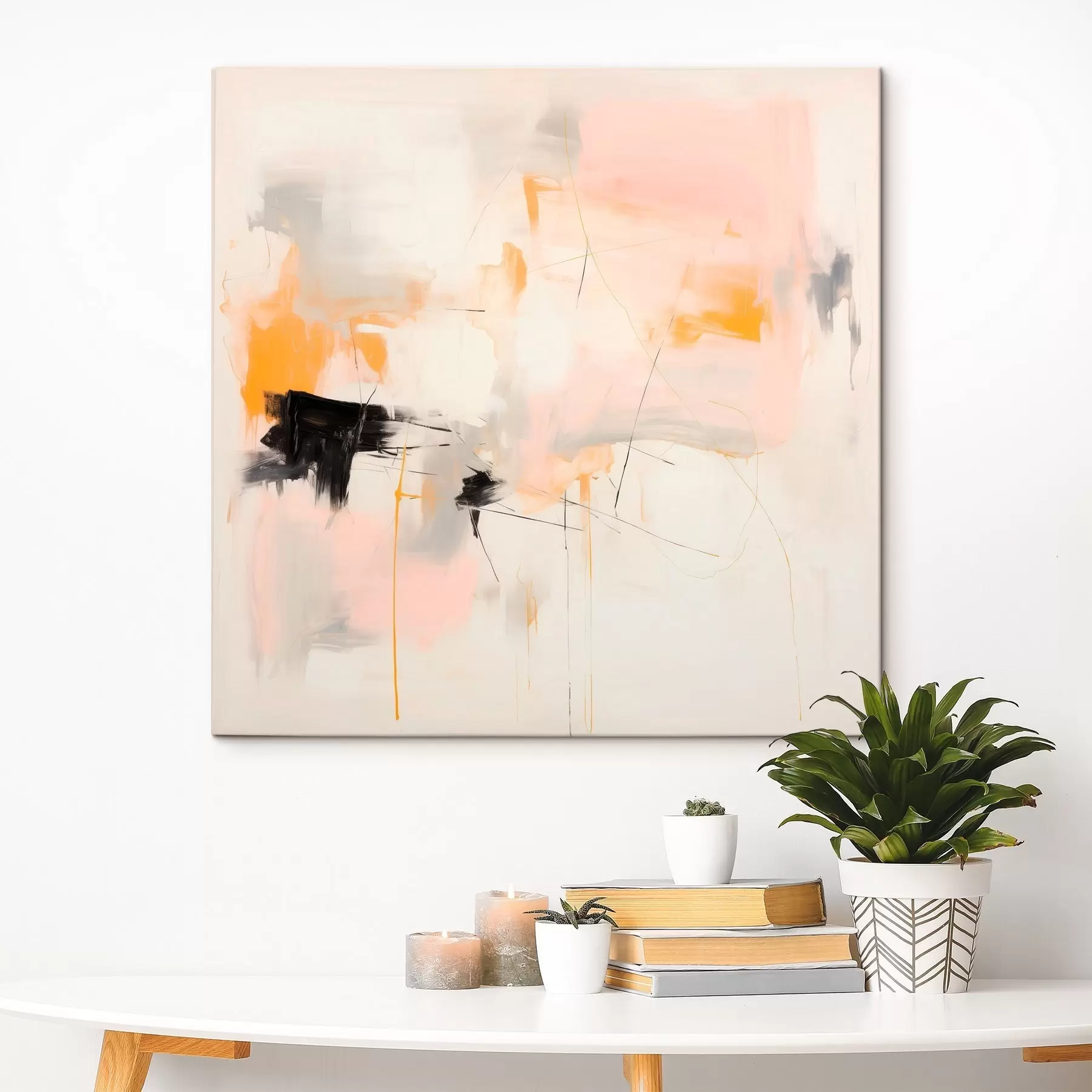 Obraz Rozmazané tvary a dynamické ťahy v gestickom štýle s46639