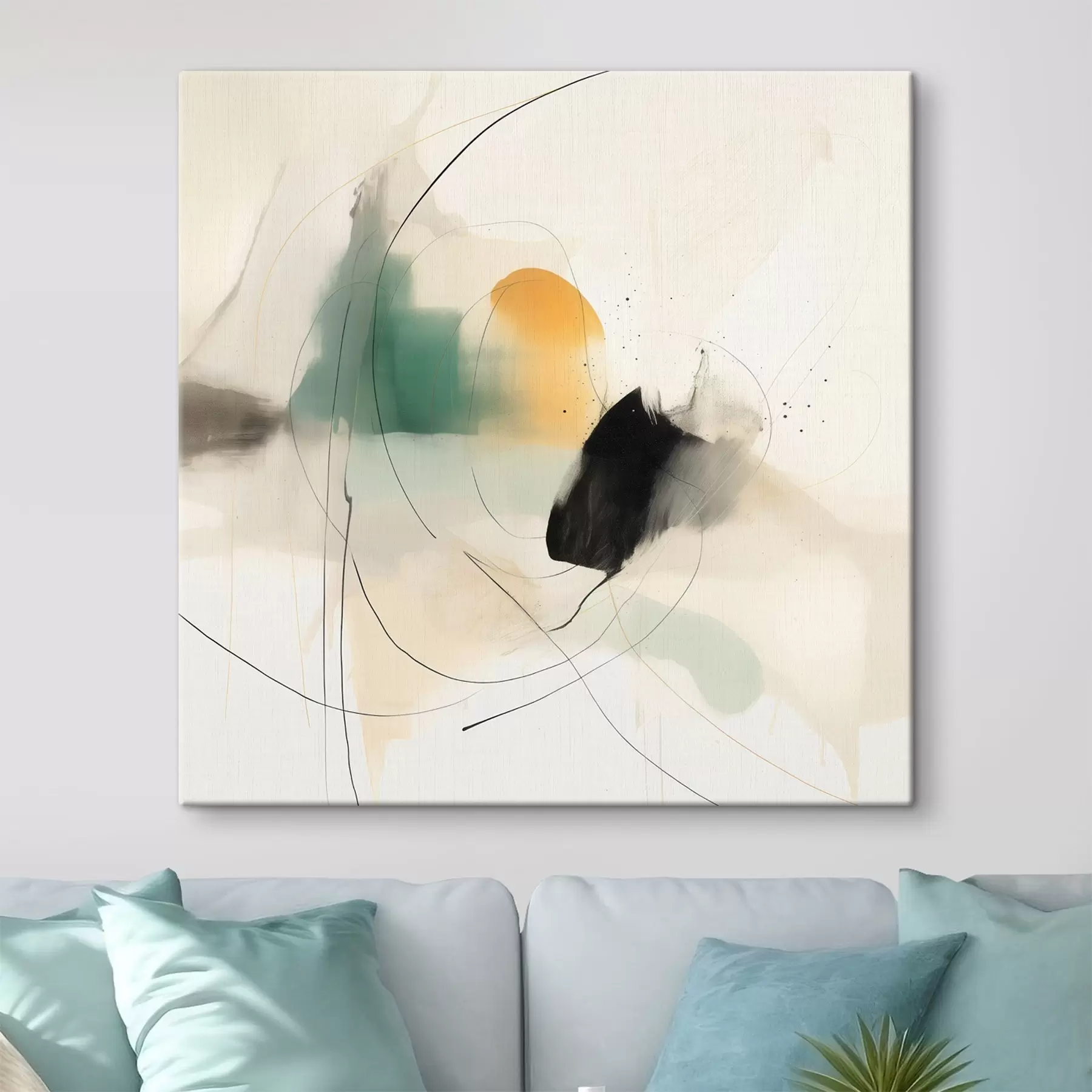 Obraz Jemná dynamika farieb a línií vo vzdušnom abstraktnom štýle s46641