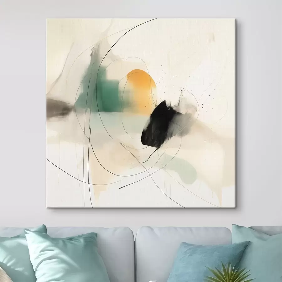 Obraz Jemná dynamika farieb a línií vo vzdušnom abstraktnom štýle s46641