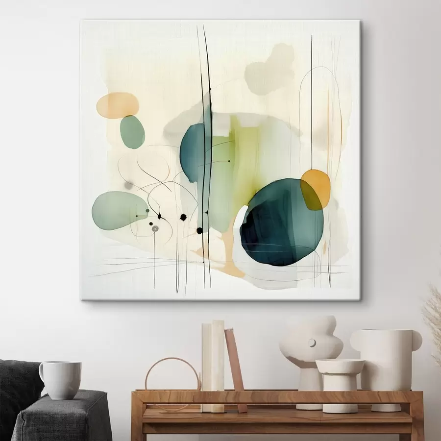 Obraz Umelecká geometria v jemných tónoch s46649