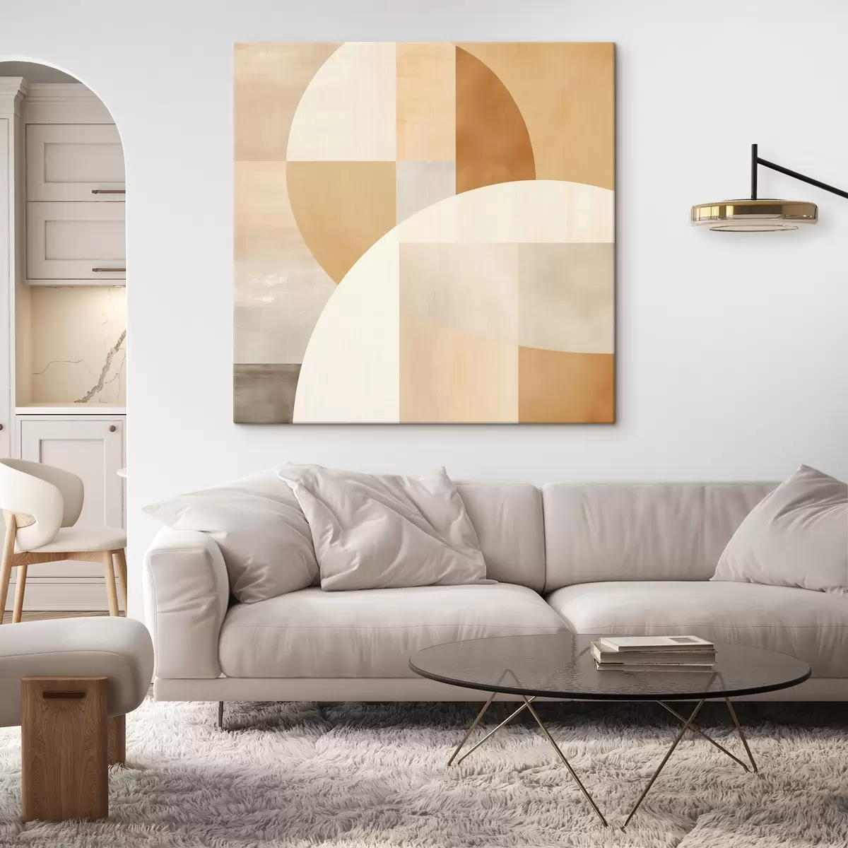 Obraz Umelecká geometria v pastelových odtieňoch s46650