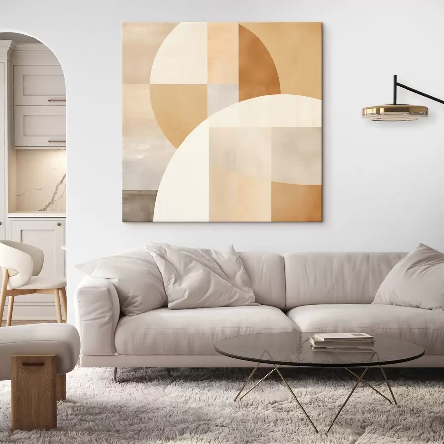 Obraz Umelecká geometria v pastelových odtieňoch s46650