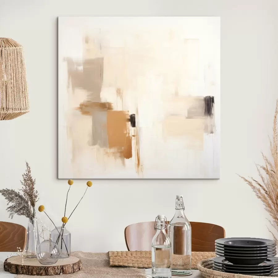 Obraz Abstrakcia s rozmazanými tvarmi v pokojných tónoch s46655
